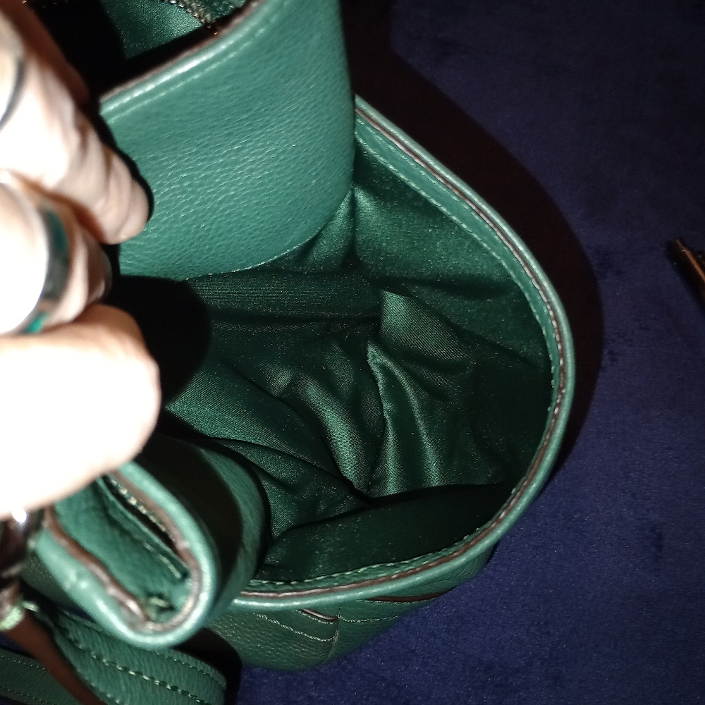 EUC Coach Park pebbled Leather Carrie Tote Hunter Green - Picture 12 of 15